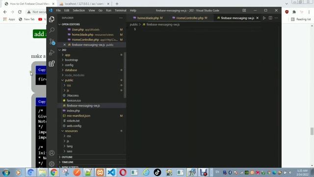How to Get Firebase Cloud Messaging server Key using Laravel смотреть онлайн
