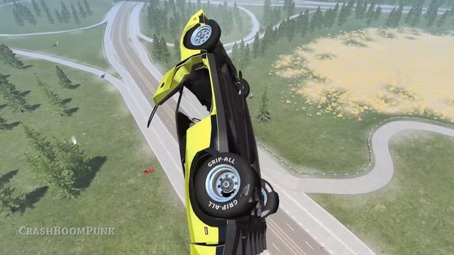 Massive Spike Strip Pileup Crashes #52 – BeamNG Drive | CrashBoomPunk смотреть онлайн