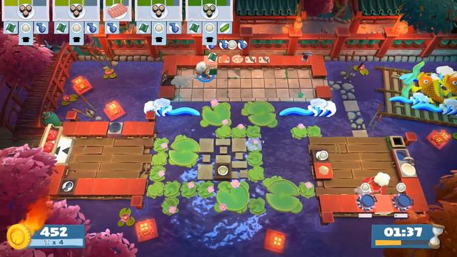 오버쿡드2(Overcooked 2 Moon Harvest Festival DLC) 1-1 2인 4 Stars смотреть онлайн