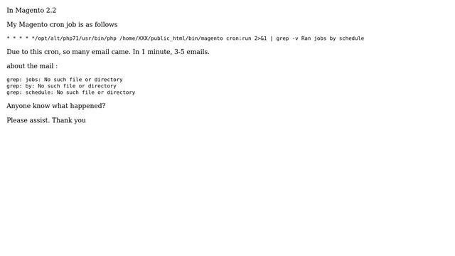 Magento: About cron No such file or directory смотреть онлайн