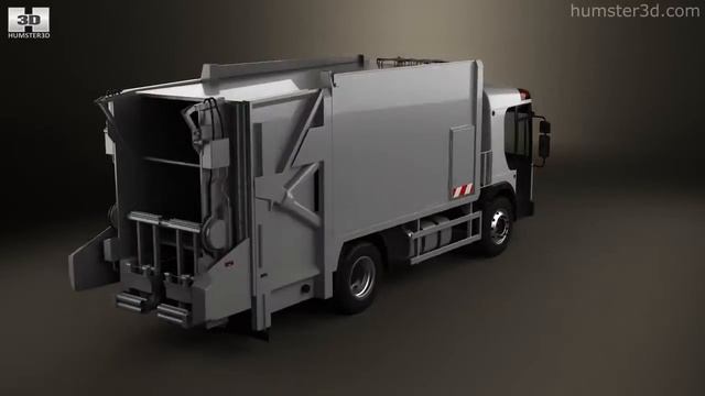 Renault Access Garbage Truck 2013 by 3D model store Humster3D.com смотреть онлайн