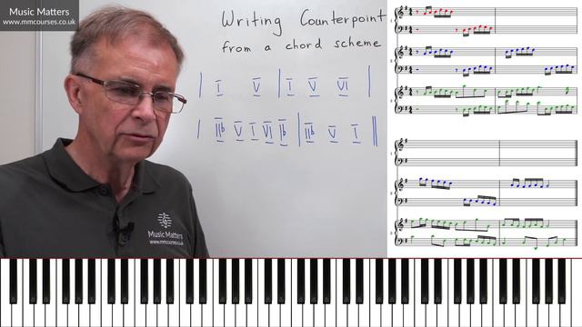 Writing Counterpoint from a Chord Scheme - Music Composition смотреть онлайн