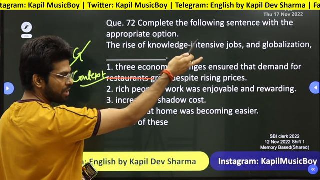 Target SBI Clerk 2022 English12 Nov 2022 Shift - 1 Memory Based Paper | English by Kapil Dev Sharma смотреть онлайн