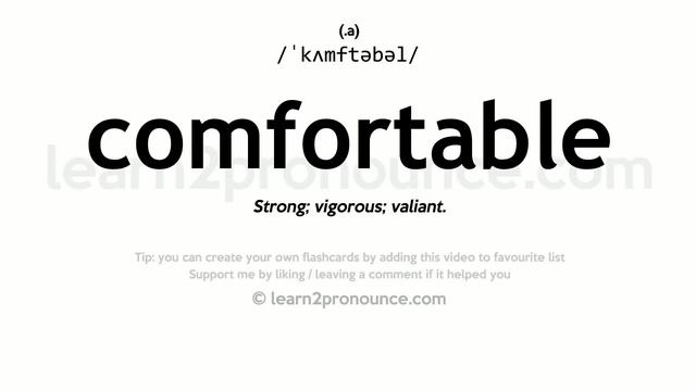 Pronunciation of Comfortable | Definition of Comfortable смотреть онлайн