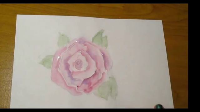 Как нарисовать розу акварелью смотреть онлайн