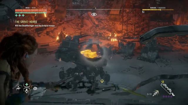Horizon Zero Dawn - Ultra Hard NG+ No Damage - The Grave Hoard: Deathbringer Boss Fight смотреть онлайн