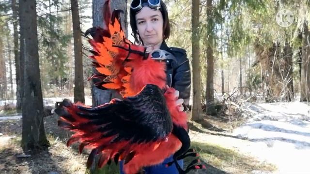 Игрушка в смешанной технике. Птица феникс. смотреть онлайн