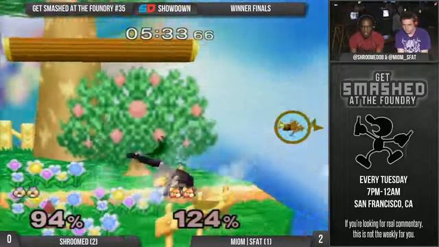 Get Smashed at the Foundry #35 - Winner Finals: Shroomed (Sheik) vs MIOM|SFAT (Fox) смотреть онлайн