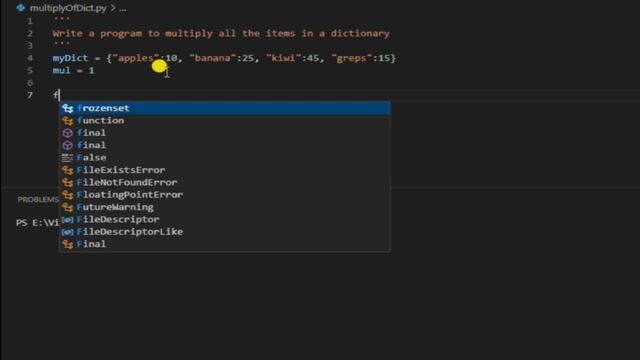 Multiplication of dictionary items using Python смотреть онлайн