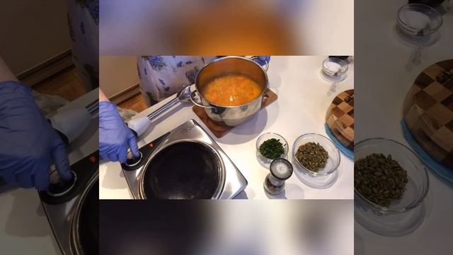 Крем-суп из тыквы с бататом смотреть онлайн
