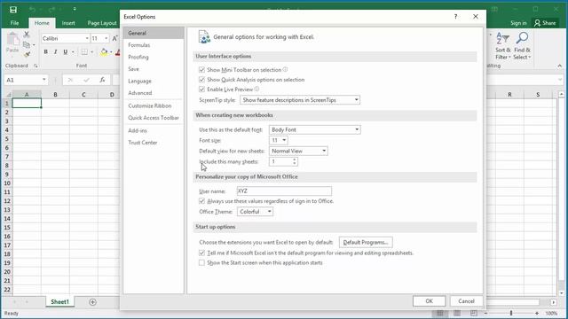 How to Change the Default Number of Worksheets for a Workbook in Excel 2016 смотреть онлайн