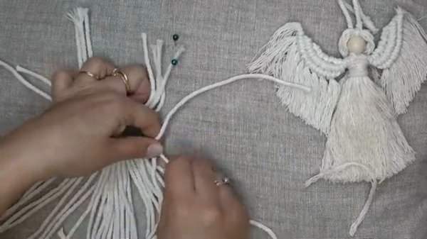Tutorial macrame the Christmas Angel  Free macrame angel patterns  Modern Christmas decor_[360p].mp4