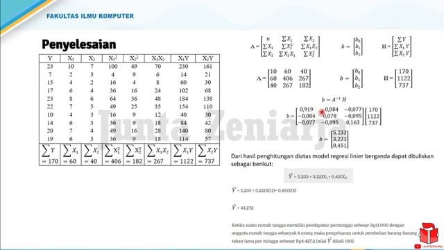 Pertemuan 12 - Regresi dengan Python | Regresi Linear & Berganda | Python Data Mining 2021 |Korelas смотреть онлайн