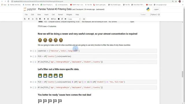 [Urdu/Hindi] Pandas Tutorial on Interactive Juptyter Notebooks #3 | Python | 2020 смотреть онлайн