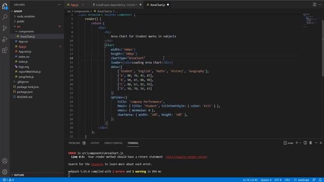 Create Area Chart in React JS | Develop Mobile Applications смотреть онлайн