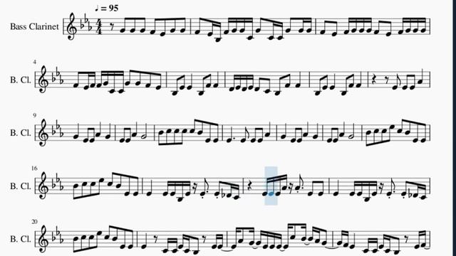 Bass Clarinet Sheet Music: How to play On The Ground by ROSE смотреть онлайн