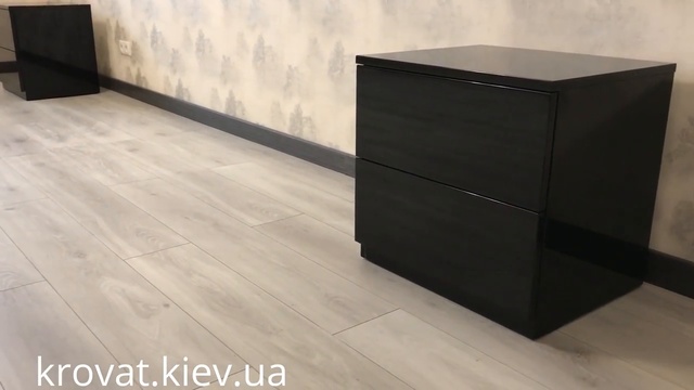 Черные прикроватные тумбочки на заказ