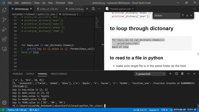for loop dictionary смотреть онлайн