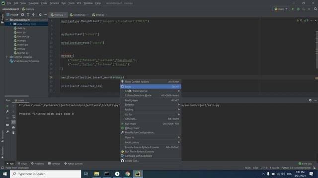 Course Python In Arabic | Python and NoSQL | 6 Create Documents in MongoDB with Python смотреть онлайн