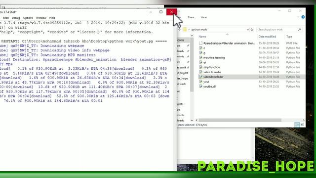 #paradisehope #python How to make proper software for download youtube video using python part -1 смотреть онлайн