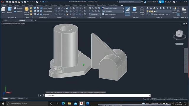AutoCAD 3D Modeling tutorial 05|| Mechanical 2022|| Create 3D Model смотреть онлайн