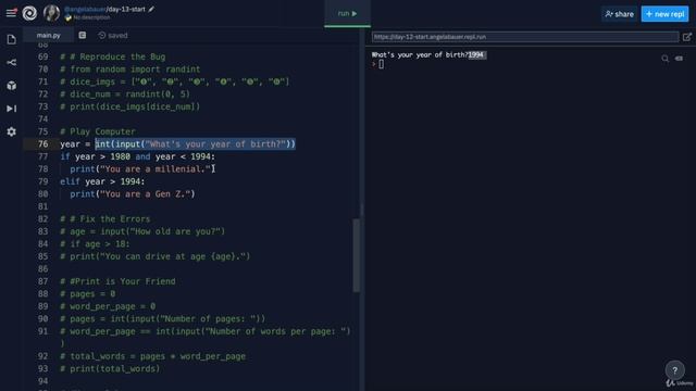 Day 13 - Debugging_ How to Find and Fix Errors in your Code 3 Play Computer and Evaluate Each Line смотреть онлайн