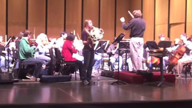 Caitlin Piercy Mozart 3rd Horn Concerto rehearsal UL Orchestra смотреть онлайн