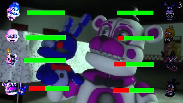 [SFM FNaF] Top 5 Sister Location Vs Fight Animations WITH Healthbars
