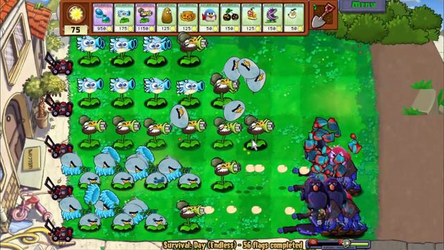 Plants vs. Zombies Angry Birds: Winter-melon TONY & Snow Pea Vs All 99999 Tall--nut BOMB Zombies. смотреть онлайн