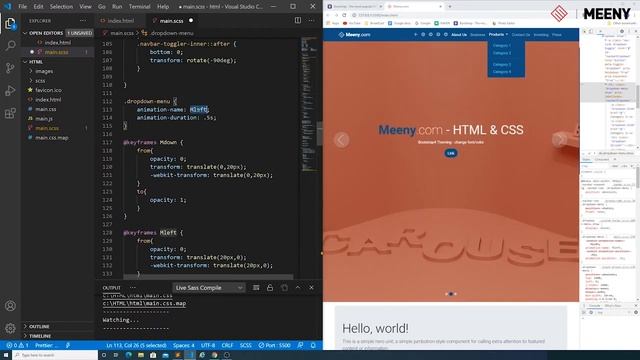 Animate NavBar Dropdown Menu - Bootstrap4 смотреть онлайн