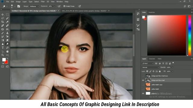 Dodge and Burn Tool in Photoshop | Adobe Photoshop Complete Course In urdu | Class 18 смотреть онлайн