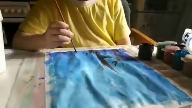 мастер класс рисование Весенний пейзаж смотреть онлайн
