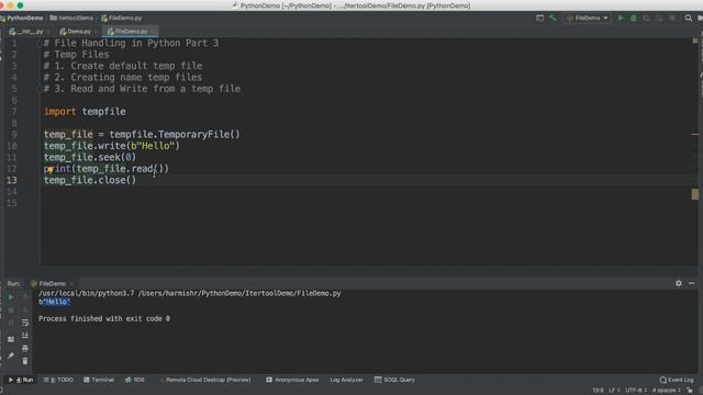 File Handling in Python [ Part 3 ] | Manage temporary files in Python смотреть онлайн