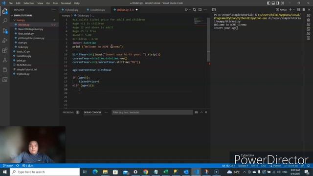 Python for Beginners: Simple Project to Calculate Age and Determining Ticket Prices смотреть онлайн