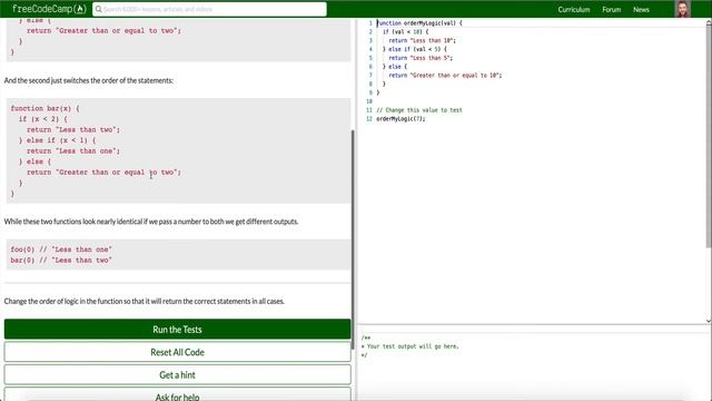Free Code Camp 2019 - Javascript Algorithms & DS Certification - Basic JavaScript Lesson 14 смотреть онлайн