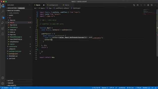 Learn React JS 2021 - Tutorial -4 || Fetching data with useEffect смотреть онлайн
