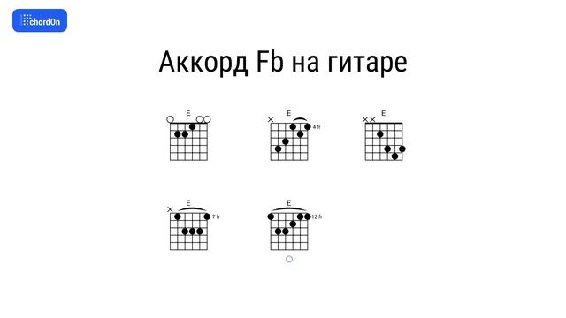 Как играть аккорд Fb на гитаре и фортепиано смотреть онлайн