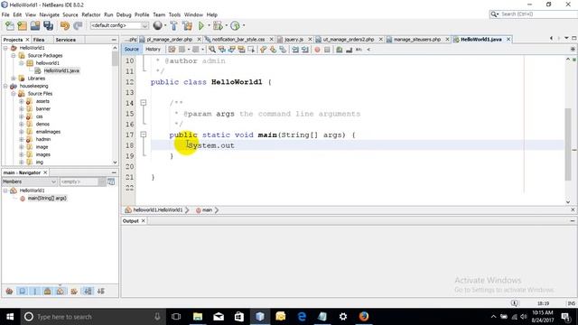 How can we print Hello World in Netbeans IDE using java смотреть онлайн
