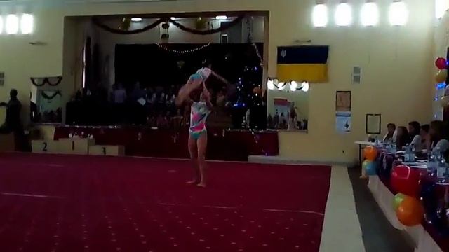 украинский турнир во Львове спорт. акробатика А. Майковская, Е. Левченко (г. Сумы) смотреть онлайн