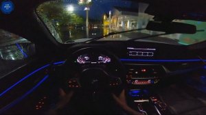 BMW M5 (2020) POV NIGHT Test Drive Ambient Lighting