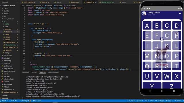 E Learning App Free project React Native UI Animation with source code React Native смотреть онлайн