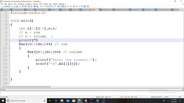 Lecture 15 - Two Dimensional Array смотреть онлайн