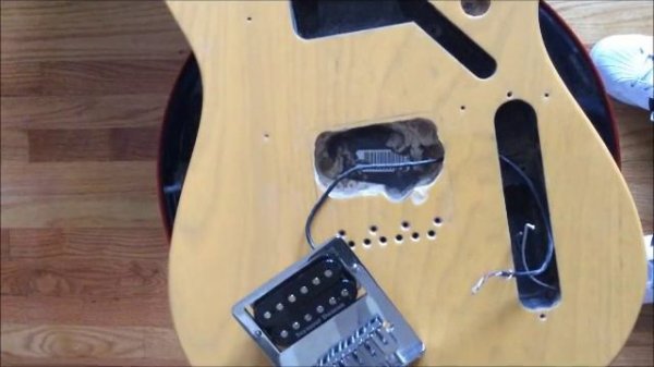 Fender Telecaster modified for humbucker in bridge position-Part 1
