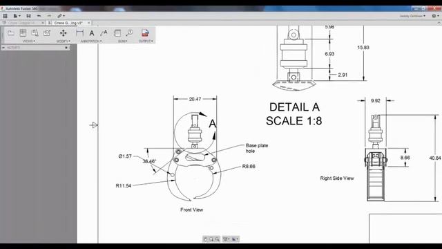 Autodesk Fusion 360 Add Annotations to the Drawing смотреть онлайн