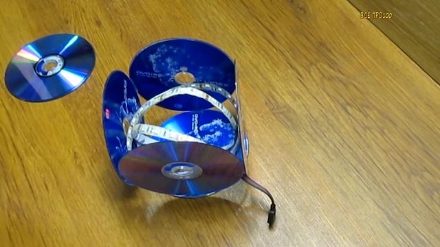 Как сделать настольную лампу из ДВД дисков смотреть онлайн