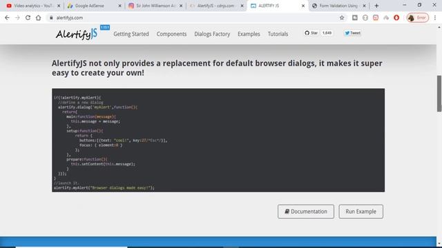 Alertifyjs Form Validation Example in Javascript | Alertifyjs Tutorial смотреть онлайн