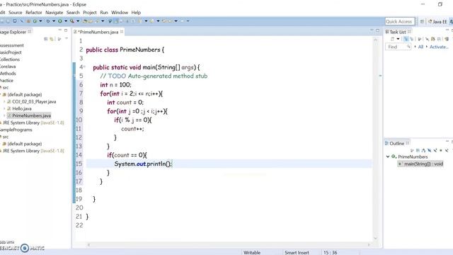 Print prime numbers upto n value in java смотреть онлайн