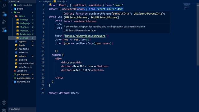 React Router Tutorial - 9 - Search Params смотреть онлайн