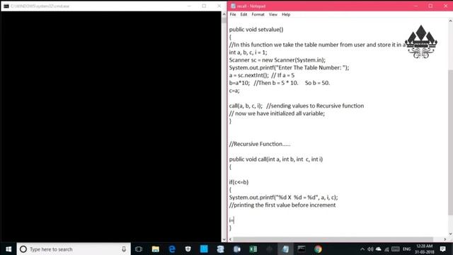Recursive Function in Java. Multiplication table Without Loop (Must Watch). смотреть онлайн