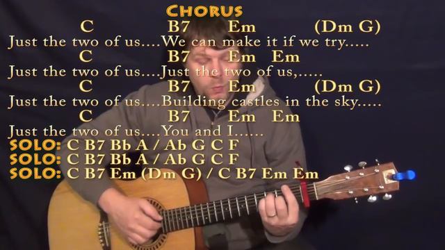 Just The Two Of Us (Bill Withers) Fingerstyle Guitar Cover Lesson with Chords/Lyrics - Capo 1st смотреть онлайн